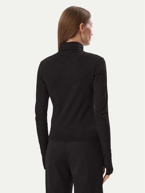MAGLIA NERA A MANICHE LUNGHE GUESS