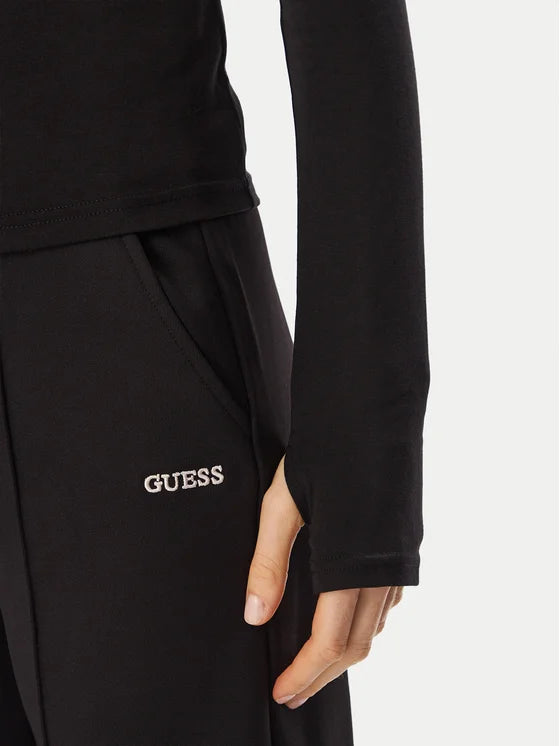 MAGLIA NERA A MANICHE LUNGHE GUESS