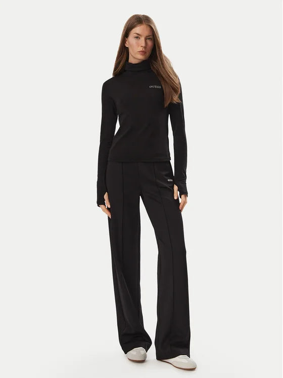 MAGLIA NERA A MANICHE LUNGHE GUESS